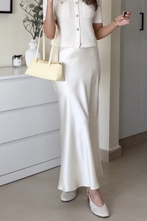 MILAN – High Rise Midi Skirt – 7610