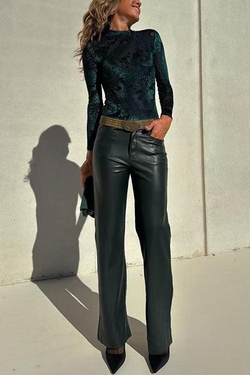 PRAGUE – High Rise Leather Pants – 2594