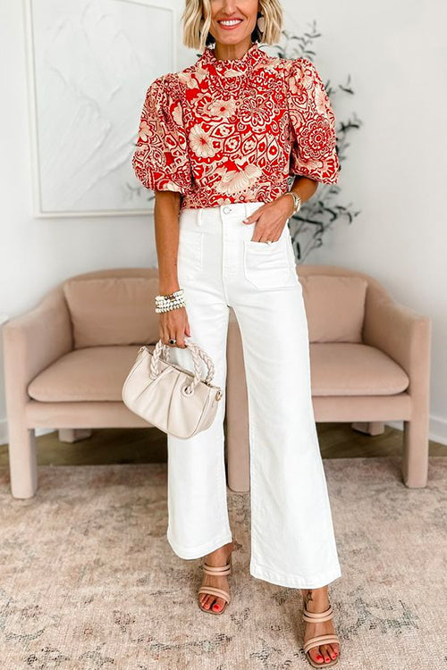 PRAGUE – Mockneck Pullover Top – 2834