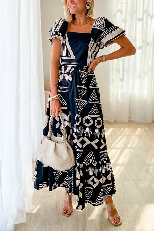 ALICANTE – Printed Midi Dress – 1628