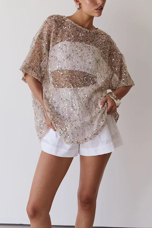 LYON – Sequin Crochet Top – 4616