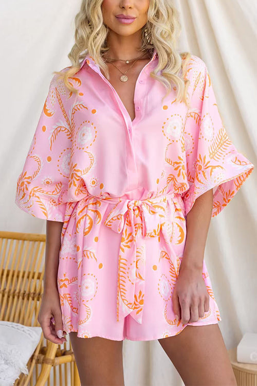 NAPLES – Floral Button Romper – 5116