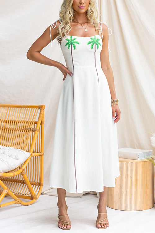 VENICE – Tie Shoulder Midi Dress – 1286