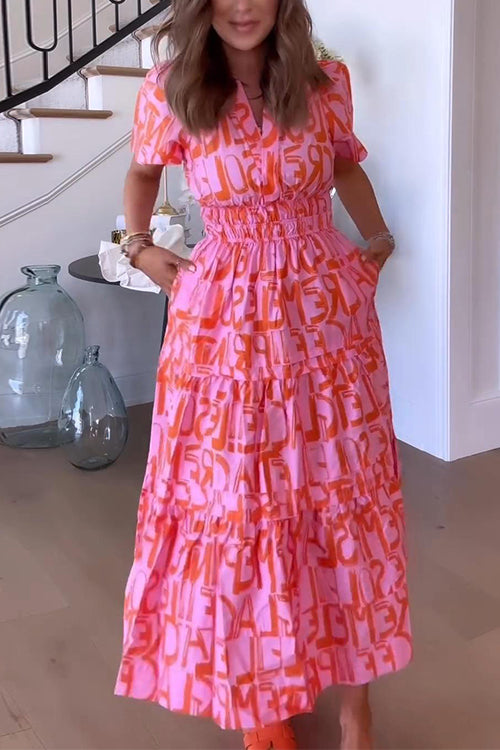 MARSEILLE – V Neck Maxi Dress – 1605