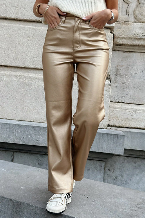 PRAGUE – Faux Leather Pants – 5368
