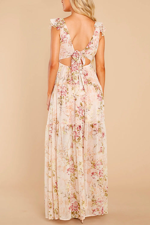 ANTIBES – V Neck Maxi Dress – 5031