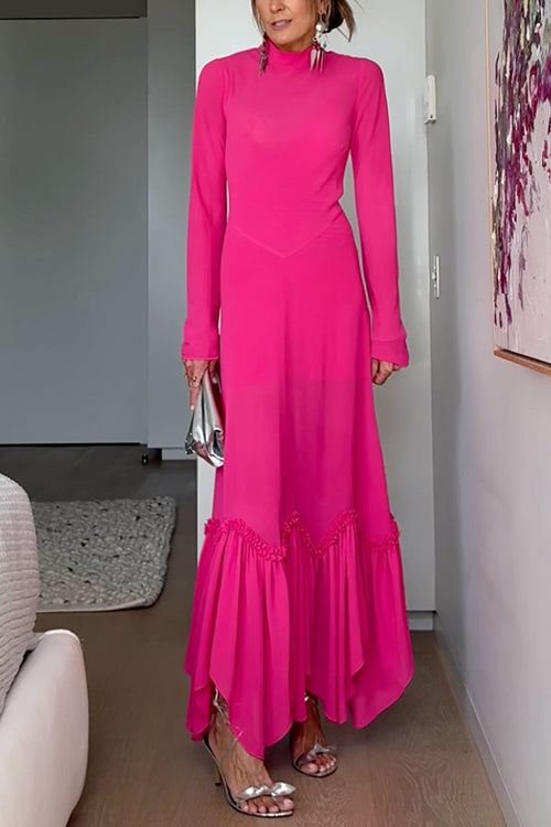 MALAGA – Mockneck Maxi Dress – 1874