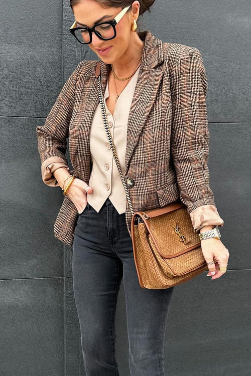 EDINBURGH – Classic Plaid Blazer – 9769