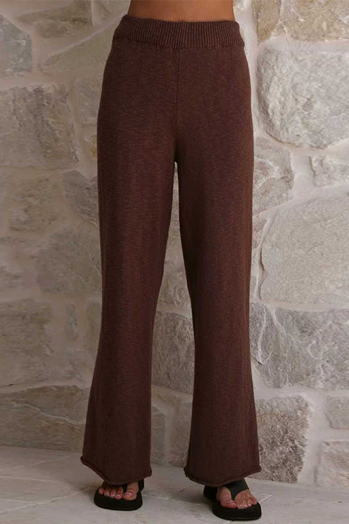 SOFIA – Wide Leg Knit Trousers – 4711
