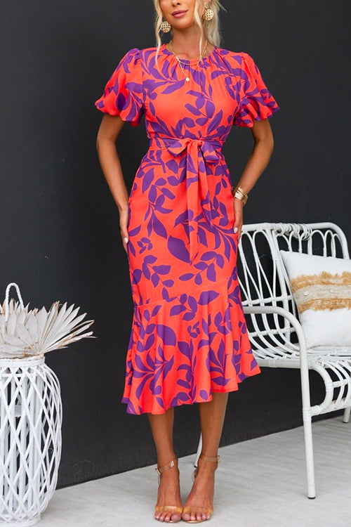 MARBELLA – Tie Waist Midi Dress – 5797