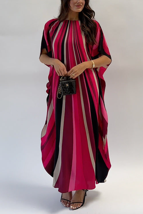 ALICANTE – Striped Caftan Dress – 5852