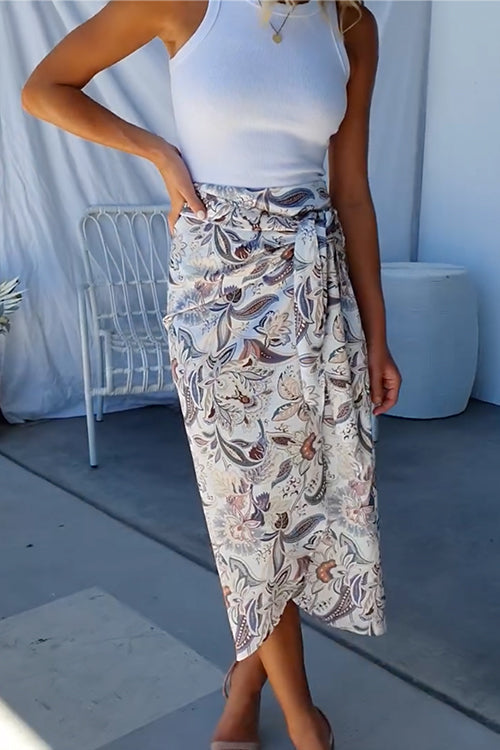 LISBON – Wrap Midi Skirt – 9061