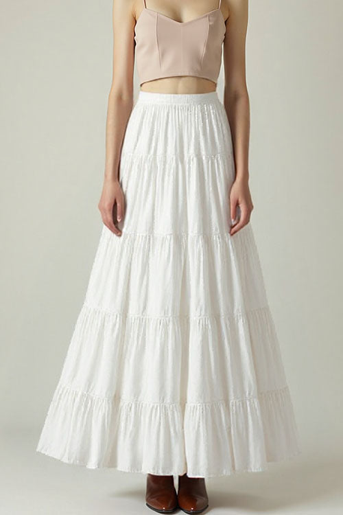 MYKONOS – Tiered Maxi Skirt – 4243