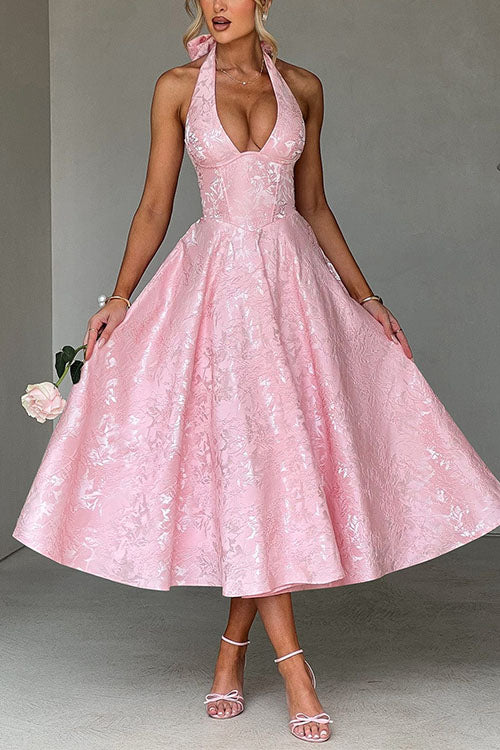 DUBROVNIK – Halter Midi Dress – 7465