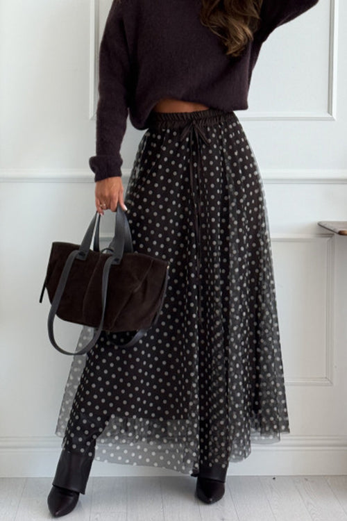 CAPRI – Polka Dot Maxi Skirt – 9171