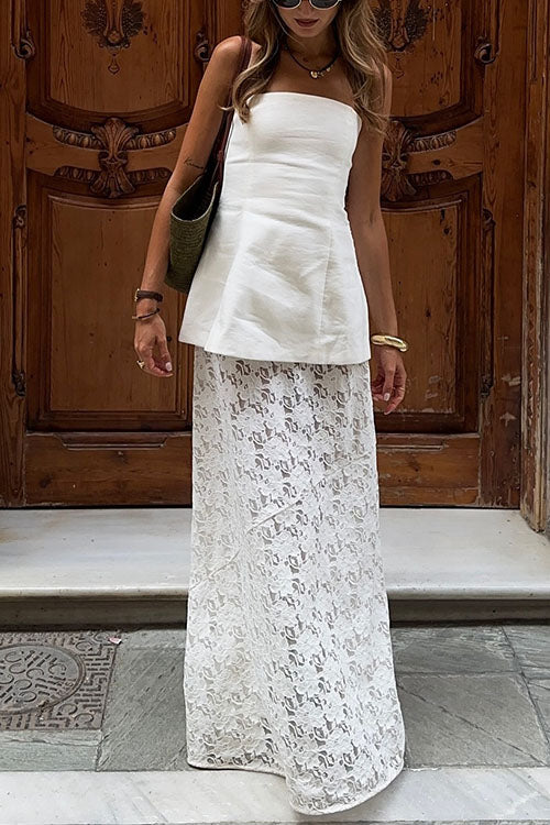 CAPRI – Lace Maxi Skirt – 3304