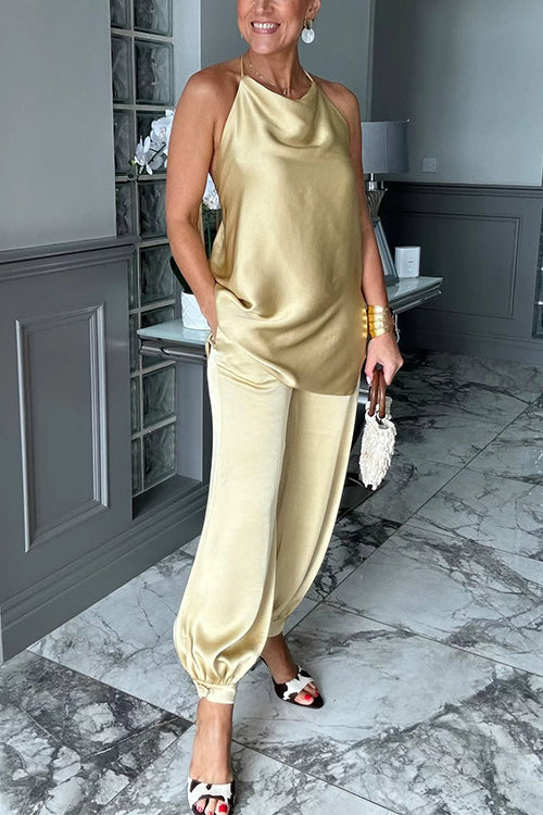 ANTIBES – Satin Two-Piece Set – 9767