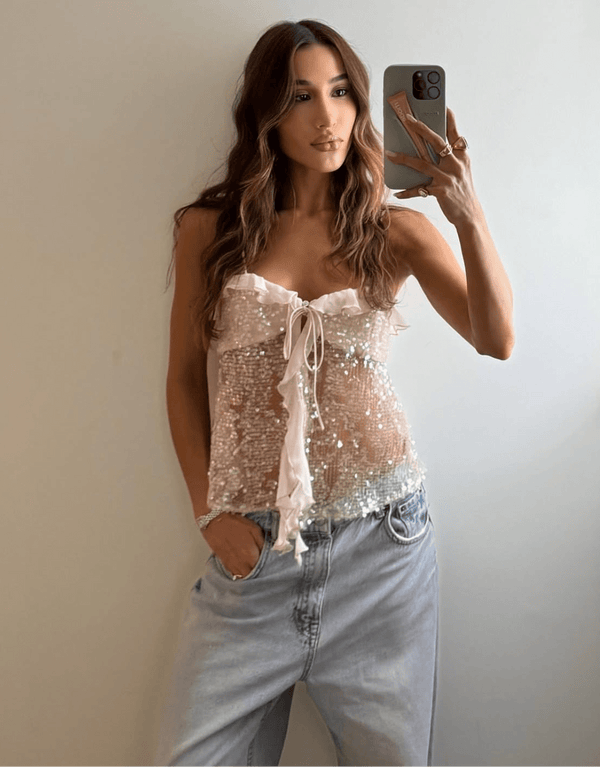 VALENCIA – Sequin Cami Top – 5919