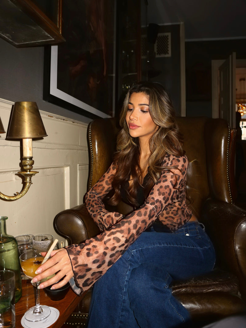 BERLIN – Leopard Longsleeve Top – 2602