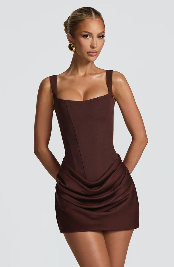 NICE – Draped Corset Mini Dress – 4415