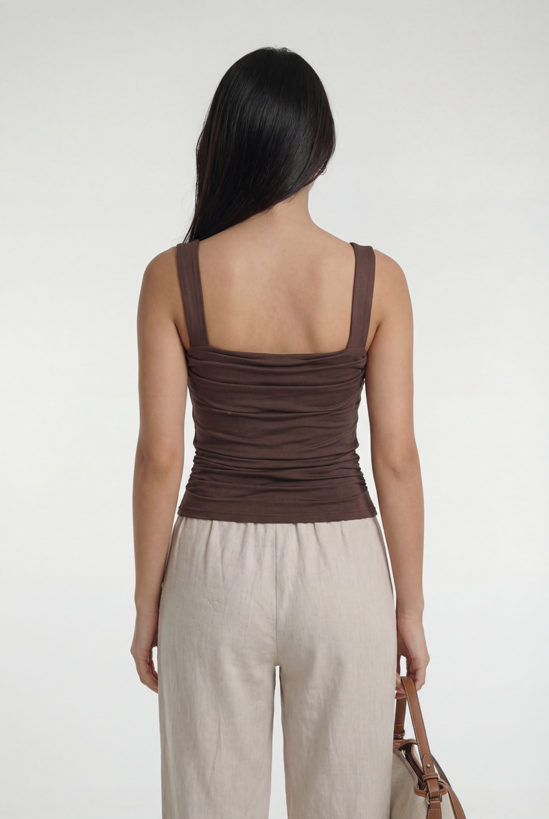 ROMA – Rugloze Geplooide Mouwloze Top – 025