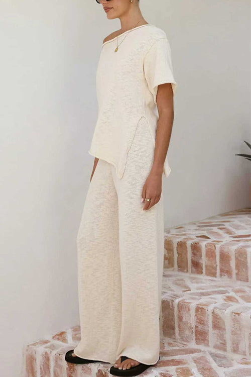 ROME – Asymmetrical Knit Top – 8143