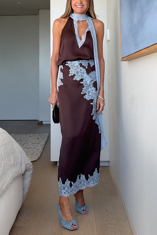 SPLIT – Sleeveless Satin Top – 3738