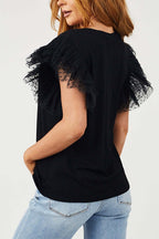 RHODES – Polka Dot Ruffle Top – 3434