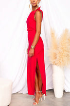 VALLETTA – Bow Shoulder Maxi Dress – 8551