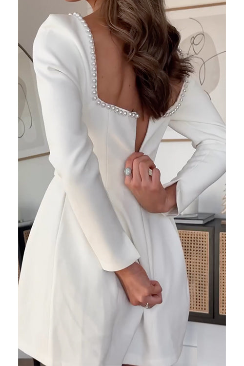 SEVILLE – Pearl Beaded Mini Dress – 6789