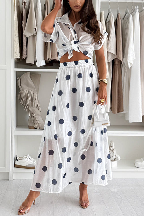 FORMENTERA – Polka Dot Button Shirt – 9266