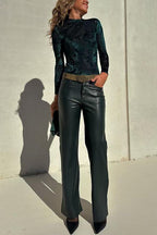 PRAGUE – High Rise Leather Pants – 2594