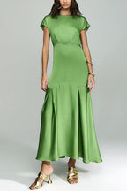 MALAGA – Satin Maxi Dress – 5617