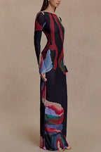 RHODES – Watercolor Print Maxi – 5371