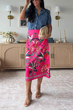 NAPLES – High Rise Midi Skirt – 9826