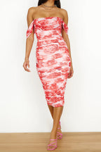 SEVILLE – Off Shoulder Midi Dress – 4715