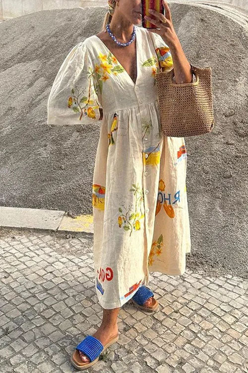 CANNES – Button Down Maxi Dress – 4325