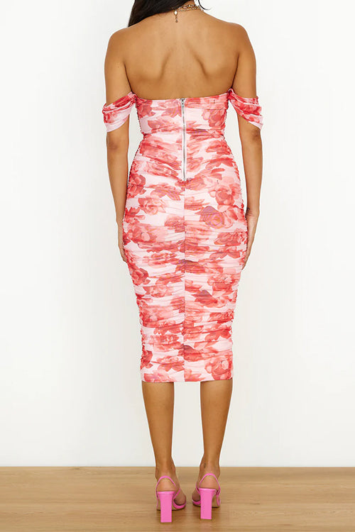 SEVILLE – Off Shoulder Midi Dress – 4715