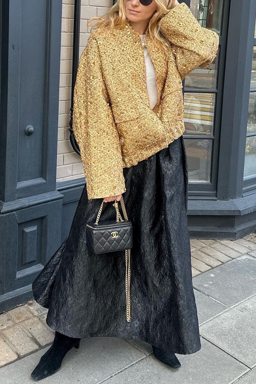 PRAGUE – Sequin Bomber Jacket – 8694