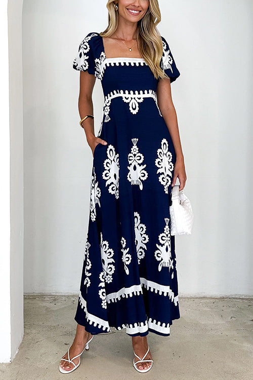 MONTPELLIER – Square Neck Maxi Dress – 2426