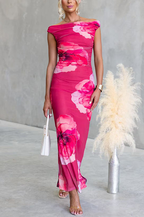 LISBON – Off Shoulder Maxi Dress – 6631