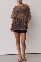 LYON – Sequin Crochet Top – 4616