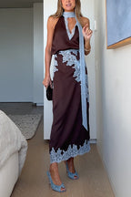 SPLIT – Sleeveless Satin Top – 3738