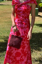 PORTO – Twist Front Midi Dress – 4263