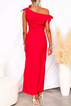 VALLETTA – Bow Shoulder Maxi Dress – 8551