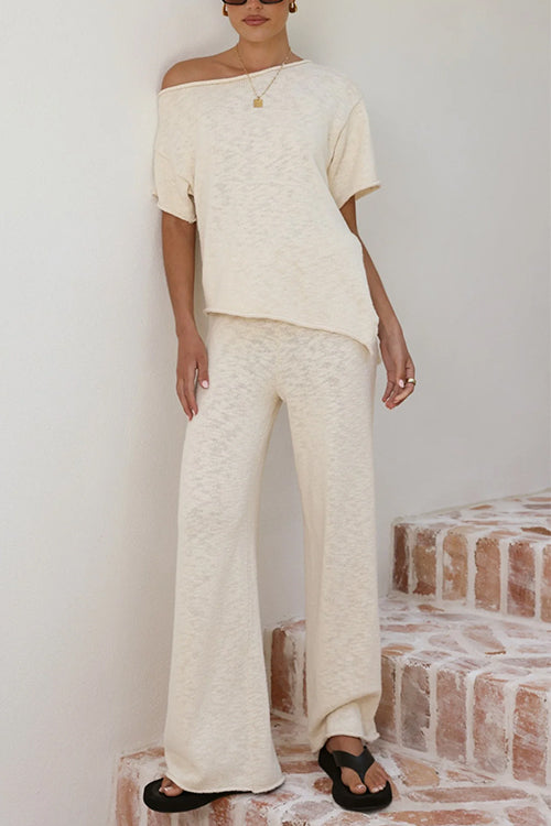 MONTPELLIER – Asymmetrical Knit Top – 7688