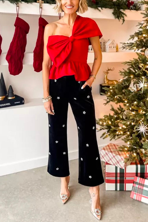 LYON – One Shoulder Peplum Top – 3407