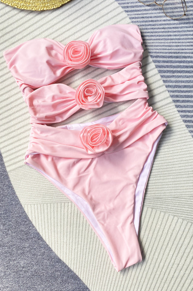 FORMENTERA – Ribbed Bandeau Swimsuit – 4938