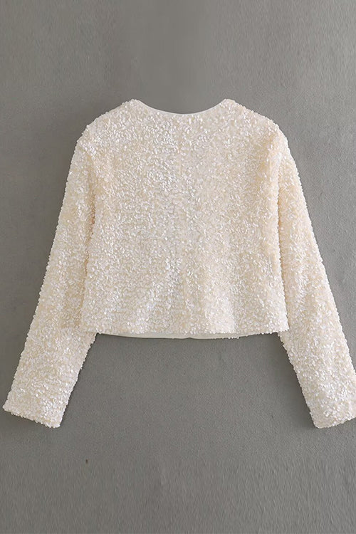 MUNICH – Sequin Long Sleeve Top – 3674