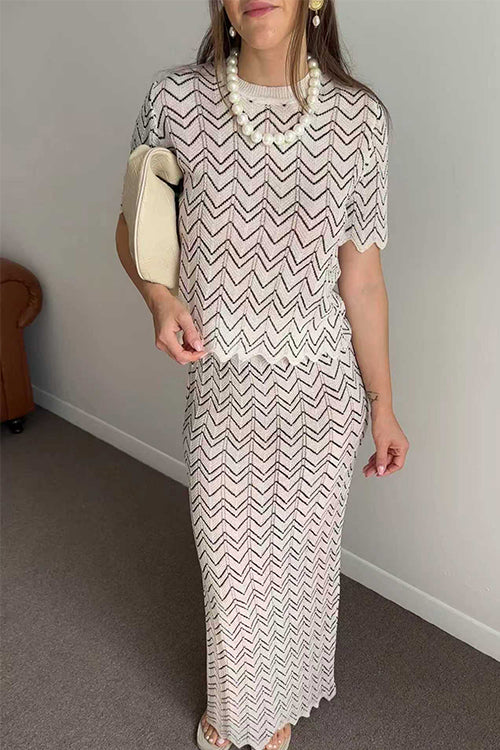 PALERMO – Crewneck Zigzag Top – 2068